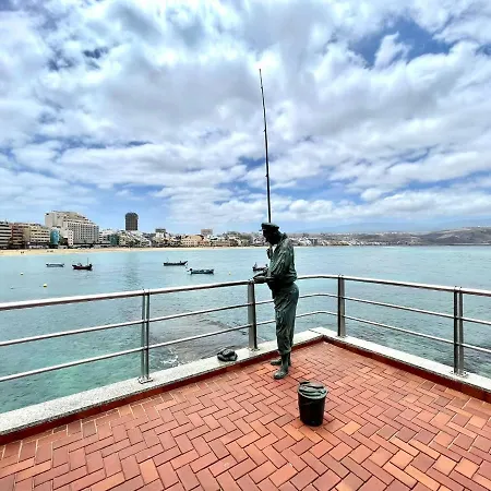 Interior Dbl Studio,wifi,only 50 M, Playa Las Canteras