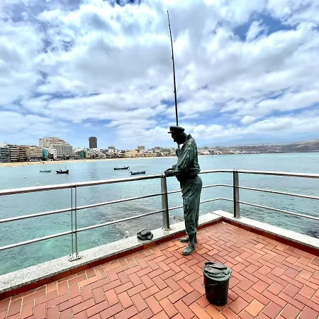 Interior Dbl Studio,wifi,only 50 M, Playa Las Canteras Διαμέρισμα